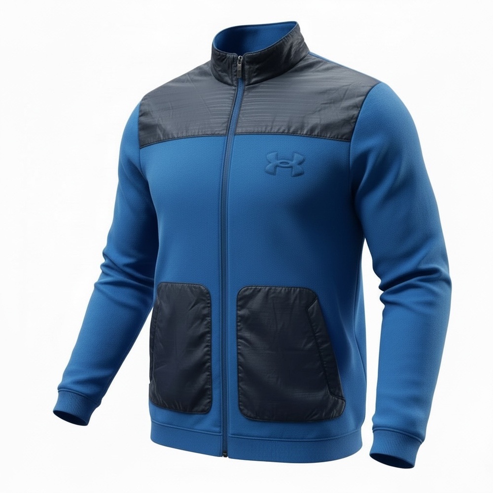 Under Armour Storm Mens Long Sleeve Full Zip Jacket Cobalt Blue Size Medium EUC